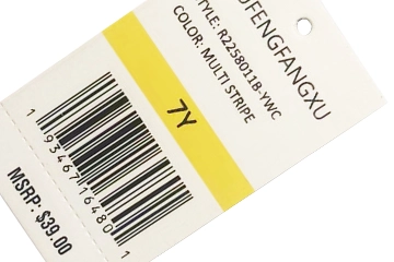 barcode on paper card